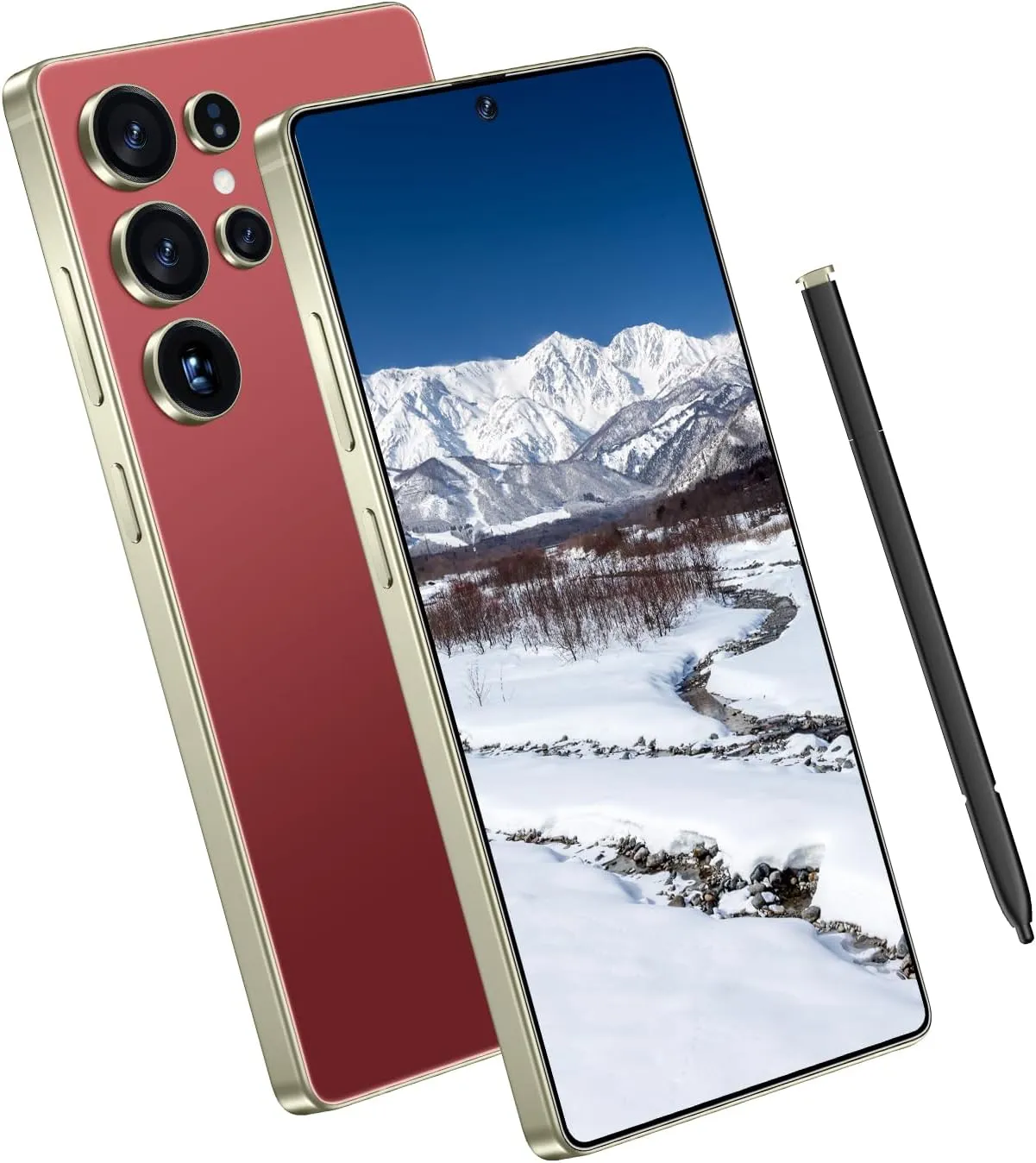 I25 Ultra Unlocked Smartphone 6.9" HD  Display 8 256GB Unlocked Phone,Snapdragon 8 Gen3 7000mAh Dual Speakers 5G Unlocked Phones,Face ID/Fingerprint Lock/GPS (Wine Red)