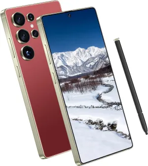 I25 Ultra Unlocked Smartphone 6.9" HD  Display 8 256GB Unlocked Phone,Snapdragon 8 Gen3 7000mAh Dual Speakers 5G Unlocked Phones,Face ID/Fingerprint Lock/GPS (Wine Red)