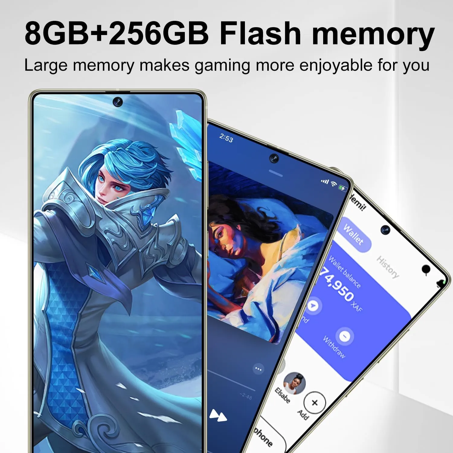 I25 Ultra Unlocked Smartphone 6.9" HD  Display 8 256GB Unlocked Phone,Snapdragon 8 Gen3 7000mAh Dual Speakers 5G Unlocked Phones,Face ID/Fingerprint Lock/GPS(White)