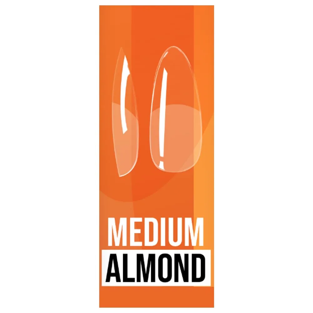 IBD Clear Soft Gel Nail Tips Medium Almond Shape - Pre-Etched, Nail Extensions for Strong Adhesion, Long-Lasting Acrylic Press On Nails, DIY Nail Art, 504 Tips, 1-Pack