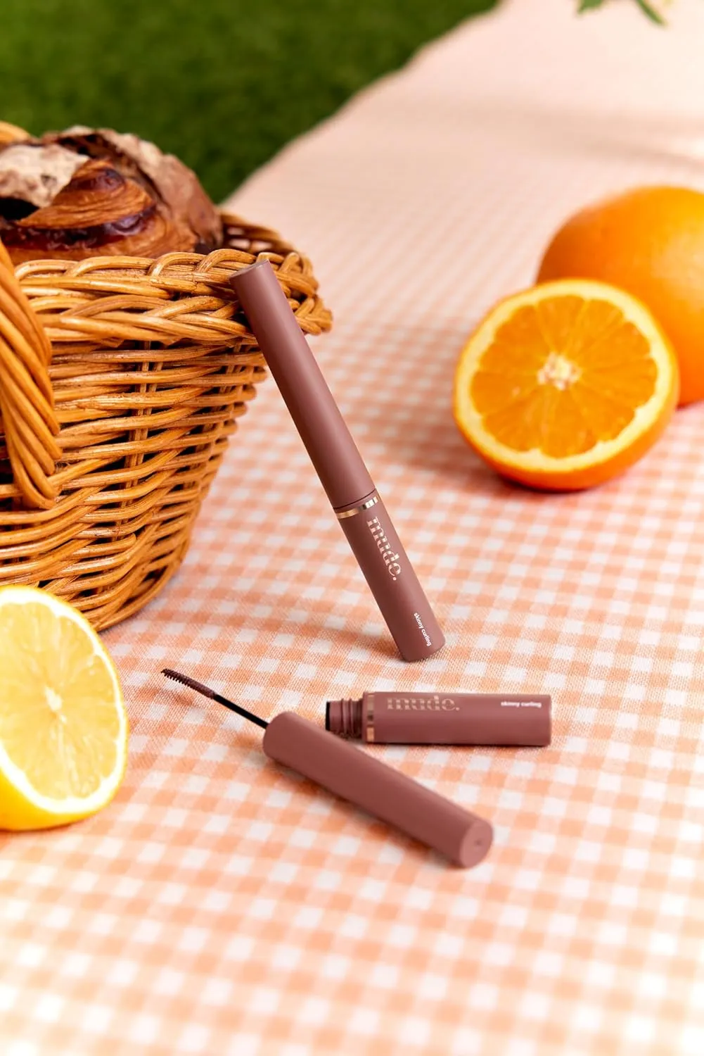 Inspire Skinny Curling & Multi-Fixer Volumizing Curling Mascara for Dramatic Lashes Smudge-Proof Water-Proof Stays on All Day (06 Deep Herb)