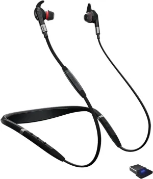 Jabra Evolve 75e MS Optimized Wireless Bluetooth Earbuds in Ear Noise Cancelling with Professional Sound (Renewed)