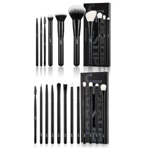 Jessup 10Pcs Black Brushes Set T323 With Eye Brushes Set T322