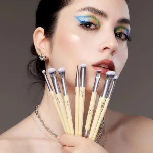 Jessup Eyeshadow Brush Set 8pcs Eye Makeup Brushes Premium Cruelty-Free T328 with Soft Makeup Sponge SP002