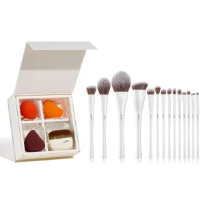 Jessup Foundation Brush & Makeup Sponge Set T505 Bundled with Makeup Brushes Set T343