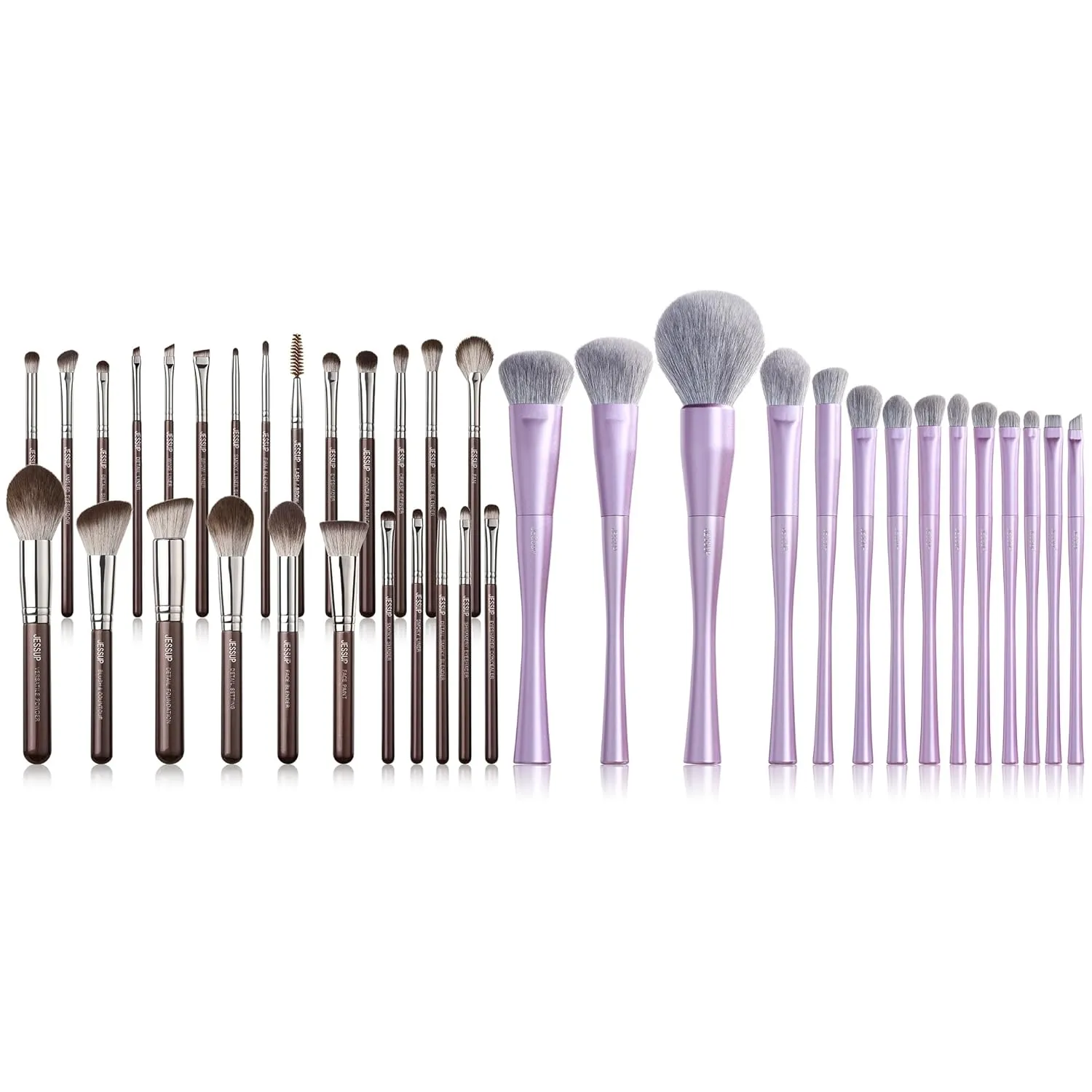 Jessup Makeup Brushes Set Professional 25pcs T511 Bundled with Makeup Brushes Set Luxury Purple T512