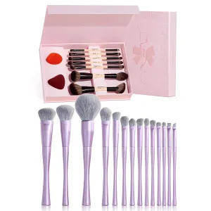 Jessup Makeup Brushes Set with Makeup Sponge with Gift Box T506 Bundled with Makeup Brushes Set Professional T512