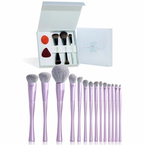 Jessup Face Makeup Brushes with Makeup Sponge with Gift Box T510 Bundled with Makeup Brushes Set Professional T512