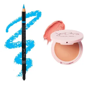 Jillian Dempsey Khôl Eyeliner in Chimpy Blue   Cheek Tint Petal