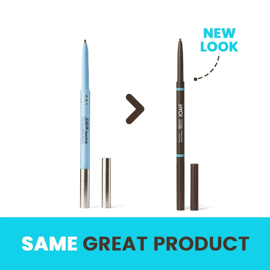 JOAH Dual-Ended Eyebrow Pencil - Brow Down To Me Ultra-FIne Tip Precision Brow Pencil with Built-In Spoolie Brush for Flawless Brows, Smudge-Proof, Water-Resistant, Light Brunette (Pack of 2)