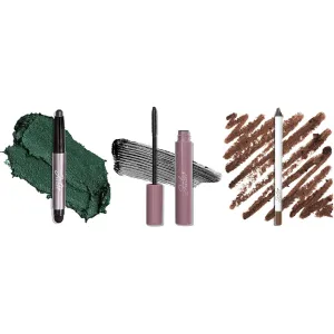 Julep Eyeshadow 101 Cream Stick Evergreen Shimmer, Length Matters Mascara, & When Pencil Met Gel Eyeliner Bronze Shimmer for Long-Lasting, Bold, and Effortless Eye Looks