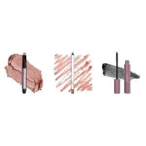 Julep Eyeshadow 101 Cream Stick Rose Shimmer, Length Matters Mascara, & When Pencil Met Gel Eyeliner Rose Gold Shimmer for Long-Lasting, Bold, and Effortless Eye Looks