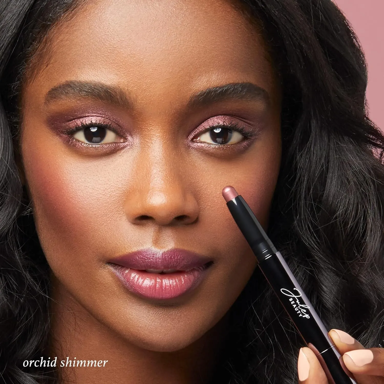 Julep Eyeshadow 101 Cream-to-Powder Waterproof Shadow Stick – Orchid Shimmer – Long-Lasting, Crease-Proof, Soft Purple Shimmer Cream Eyeshadow with Built-in Smudger