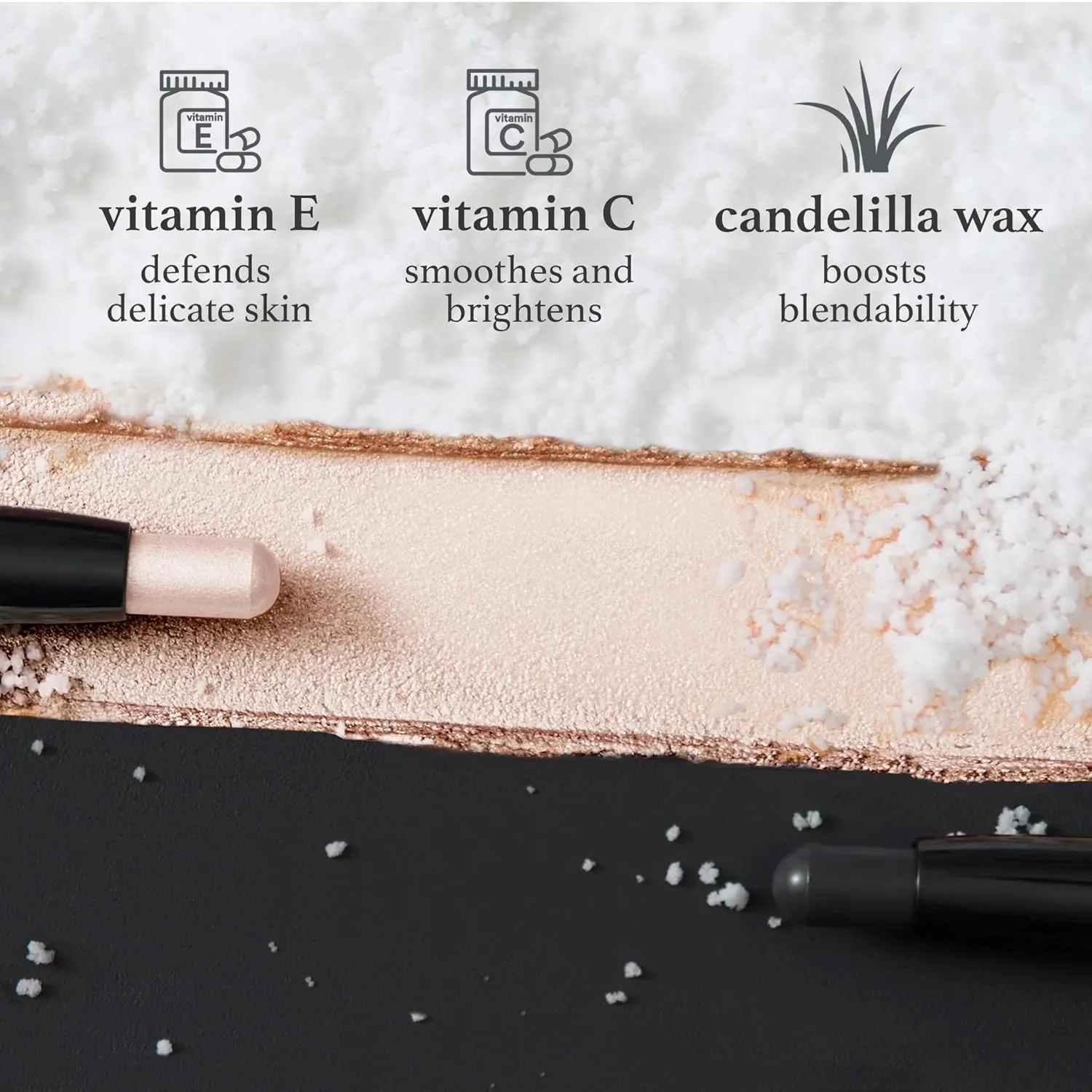 Julep Eyeshadow 101 Cream-to-Powder Waterproof Shadow Stick – Pearl Shimmer – Long-Lasting, Crease-Proof, Light Golden-Beige Shimmer Cream Eyeshadow with Built-in Smudger