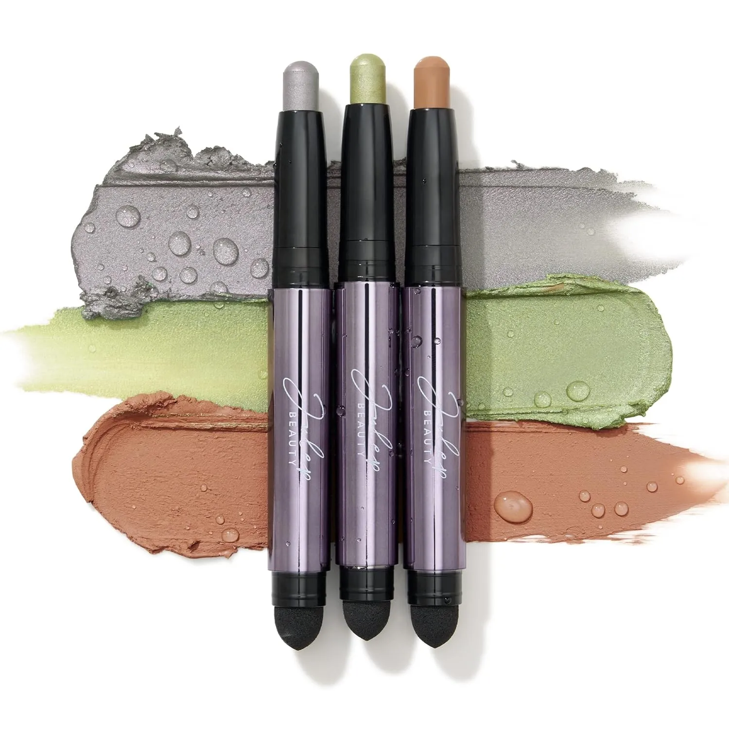 Julep Eyeshadow 101 Cream-to-Powder Waterproof Shadow Stick – Rainstorm Shimmer – Long-Lasting, Crease-Proof, Deep Silver Shimmer Cream Eyeshadow with Built-in Smudger