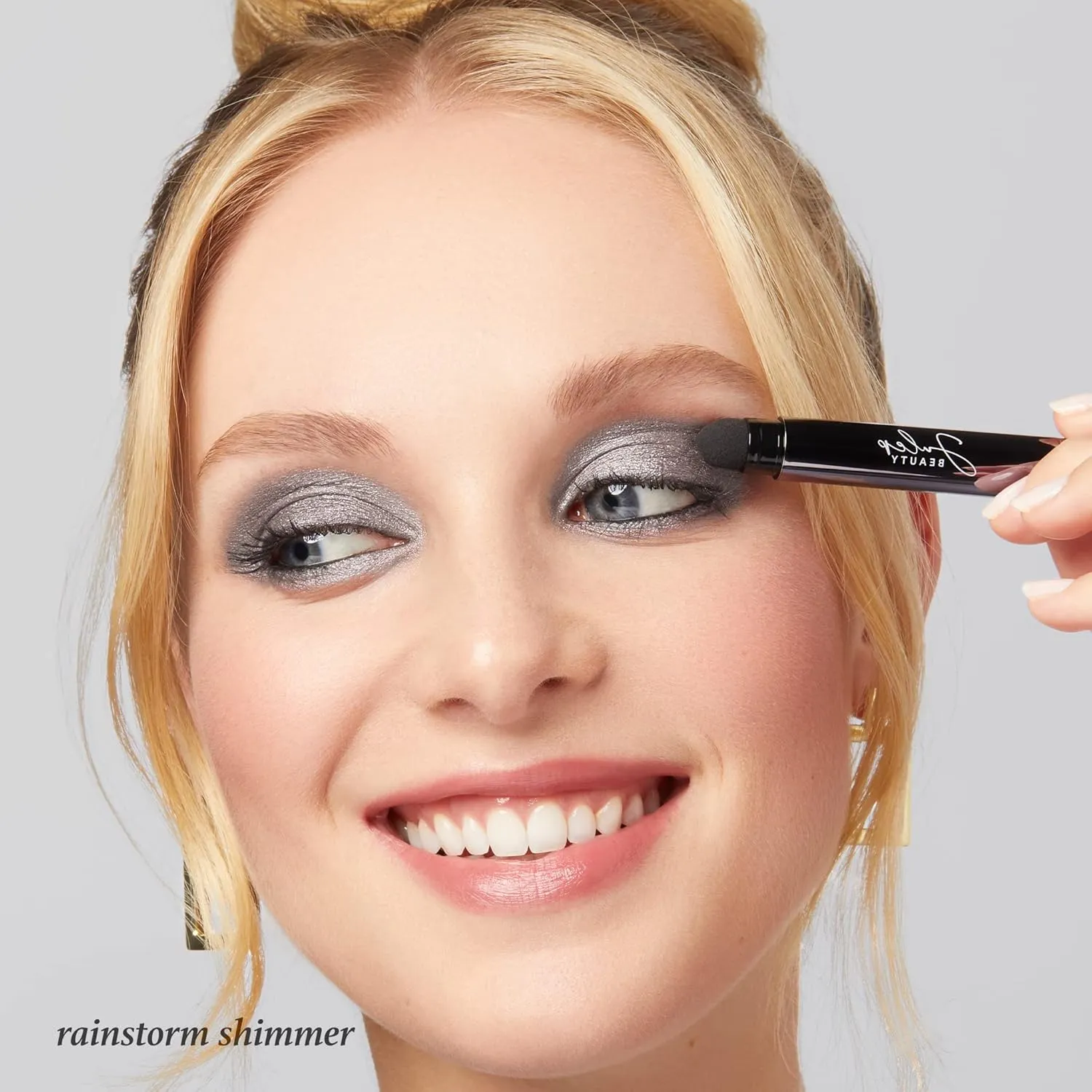 Julep Eyeshadow 101 Cream-to-Powder Waterproof Shadow Stick – Rainstorm Shimmer – Long-Lasting, Crease-Proof, Deep Silver Shimmer Cream Eyeshadow with Built-in Smudger