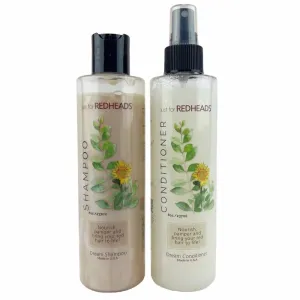 Just for Redheads Dream Shampoo and Leave In Conditioner Duo - Complete Hair Care Products for Red Hair - Volumizing Shampoo and Conditioner Treatment, Natural or Red Dye Hair
