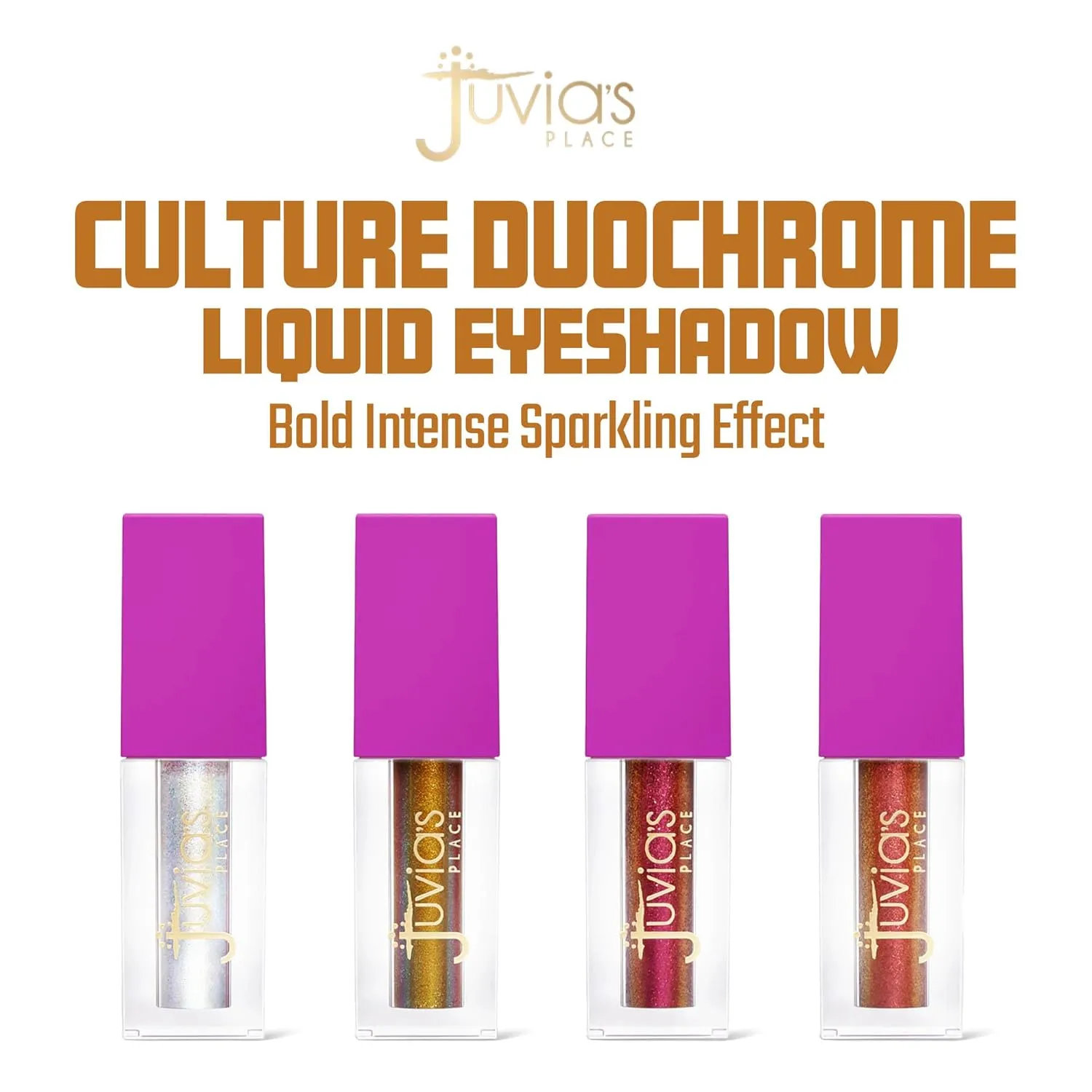 Juvia's Place Culture Duochrome Liquid Eyeshadow Kente - Multi-colored Sparkly Eyeshadow for Glitter & Shine, Women's Makeup Kit Addition