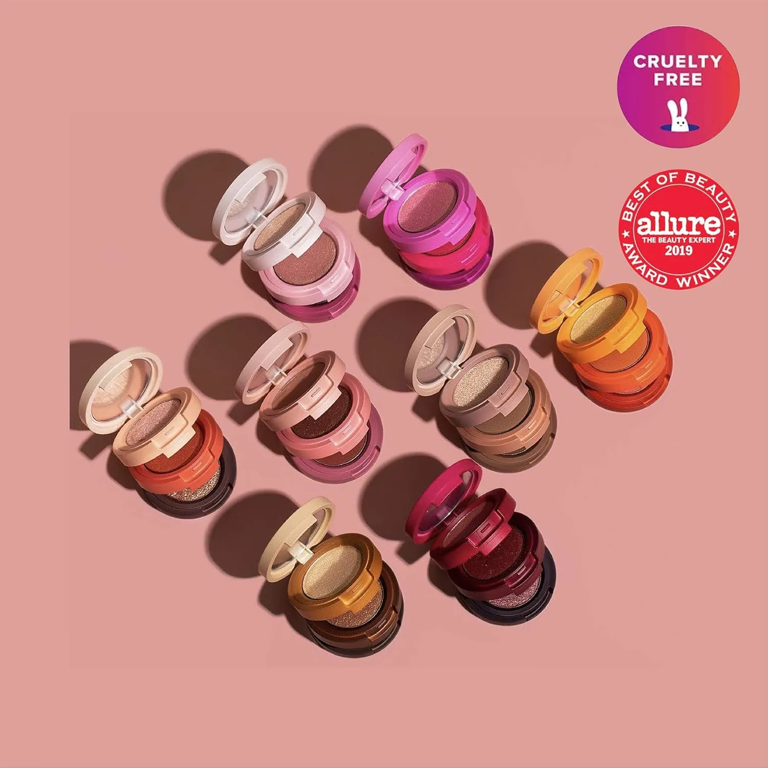 KAJA 3 Colors Eyeshadow - Beauty Bento 07 Glowing Guava | Mosaic Chrome, Shimmer, Matte finish, Cruelty free, K-Beauty Mini Palettes, Easy Finger Blendable, Glitter, High Pigmentation, 0.03 Oz