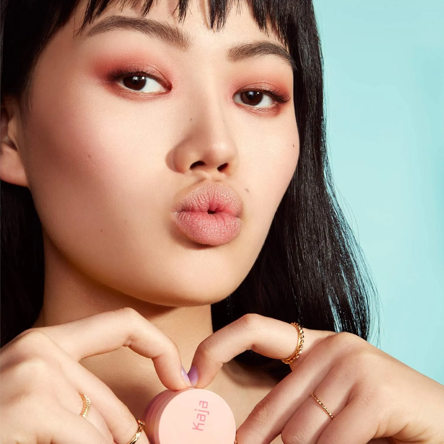 KAJA 3 Colors Eyeshadow - Beauty Bento 07 Glowing Guava | Mosaic Chrome, Shimmer, Matte finish, Cruelty free, K-Beauty Mini Palettes, Easy Finger Blendable, Glitter, High Pigmentation, 0.03 Oz
