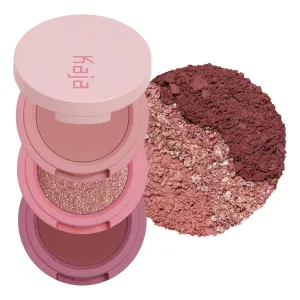 KAJA 3 Colors Eyeshadow - Beauty Bento 07 Glowing Guava | Mosaic Chrome, Shimmer, Matte finish, Cruelty free, K-Beauty Mini Palettes, Easy Finger Blendable, Glitter, High Pigmentation, 0.03 Oz