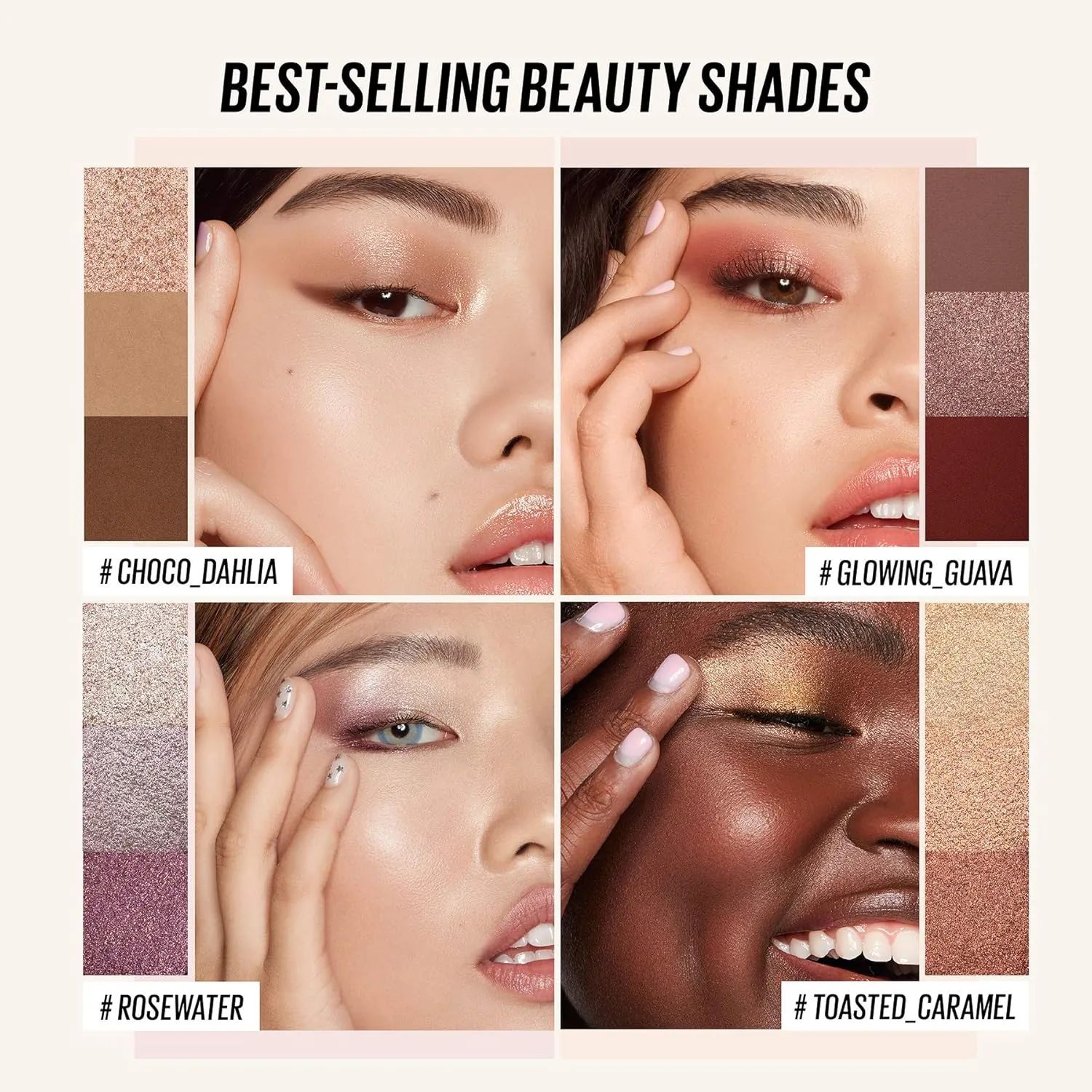 KAJA 3 Colors Eyeshadow - Beauty Bento 07 Glowing Guava | Mosaic Chrome, Shimmer, Matte finish, Cruelty free, K-Beauty Mini Palettes, Easy Finger Blendable, Glitter, High Pigmentation, 0.03 Oz