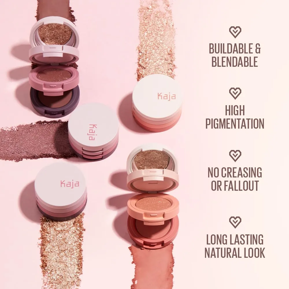 Kaja Beauty Bento Collection - Bouncy Eyeshadow Trio | Plum Rosy Tones, Travel Size, 01 Rosewater, 2019 Allure Best of Beauty Award, 0.03 Oz