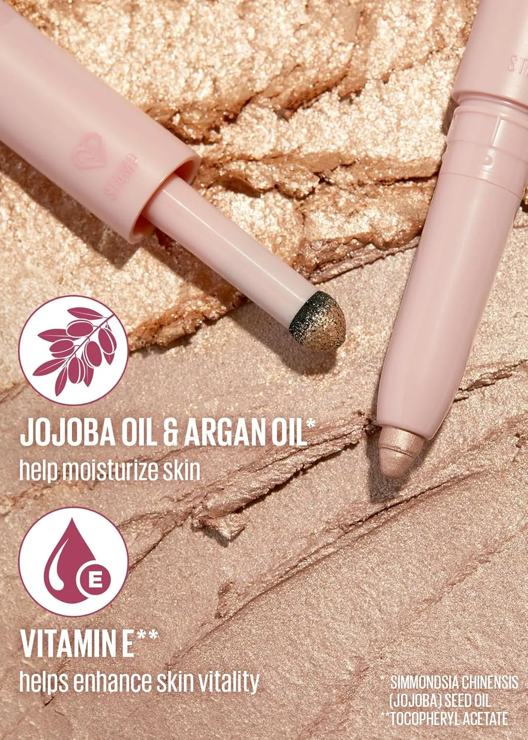 Kaja Eyeshadow - Wink Dazzle 01 Ice Illusion (Shimmer) | Glitter, Smudge Proof, Creamy Formula, Vegan, Cruelty-Free, Creamy, Blendable, High Pigmentation Shimmer Stick, Long Lasting, Waterproof