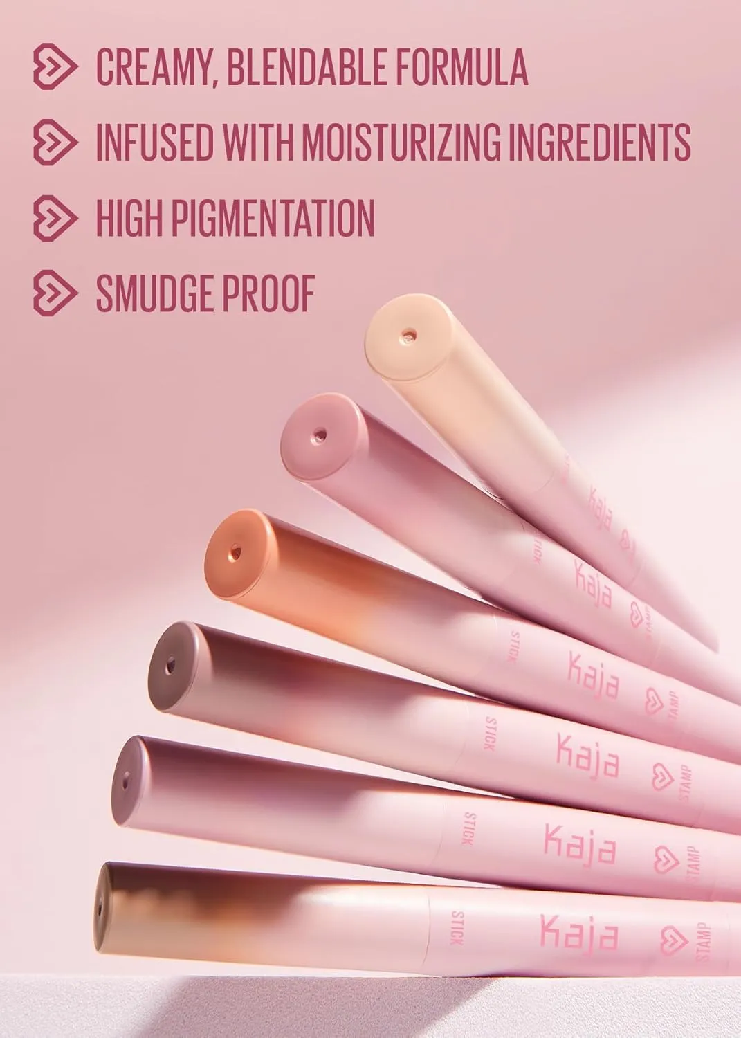 Kaja Eyeshadow - Wink Dazzle 03 Peach Sprinkle (Shimmer) | Glitter, Smudge Proof, Creamy Formula, Vegan, Cruelty-Free, Creamy, Blendable, High Pigmentation Shimmer Stick, Long Lasting, Waterproof