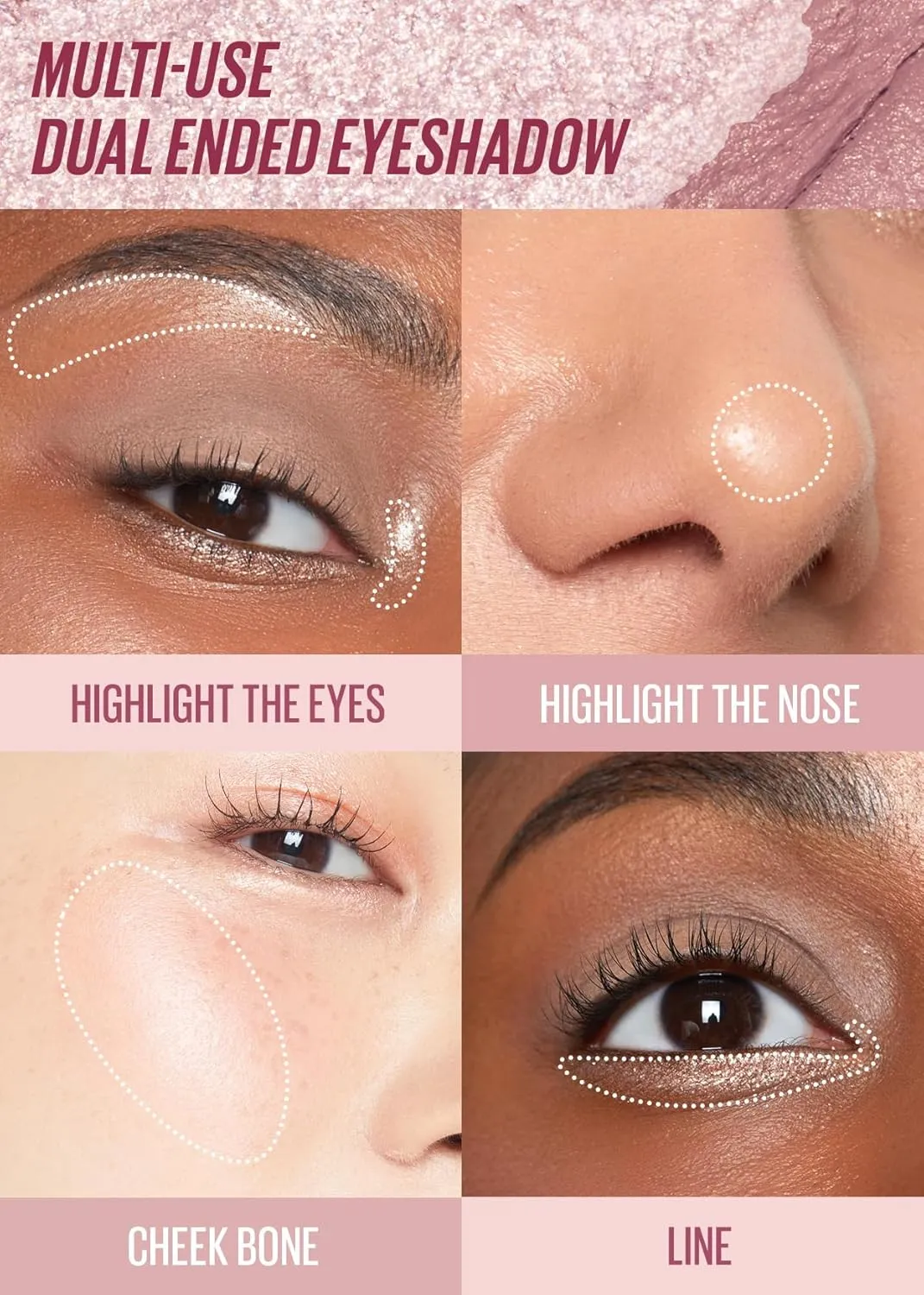 Kaja Eyeshadow - Wink Dazzle 03 Peach Sprinkle (Shimmer) | Glitter, Smudge Proof, Creamy Formula, Vegan, Cruelty-Free, Creamy, Blendable, High Pigmentation Shimmer Stick, Long Lasting, Waterproof