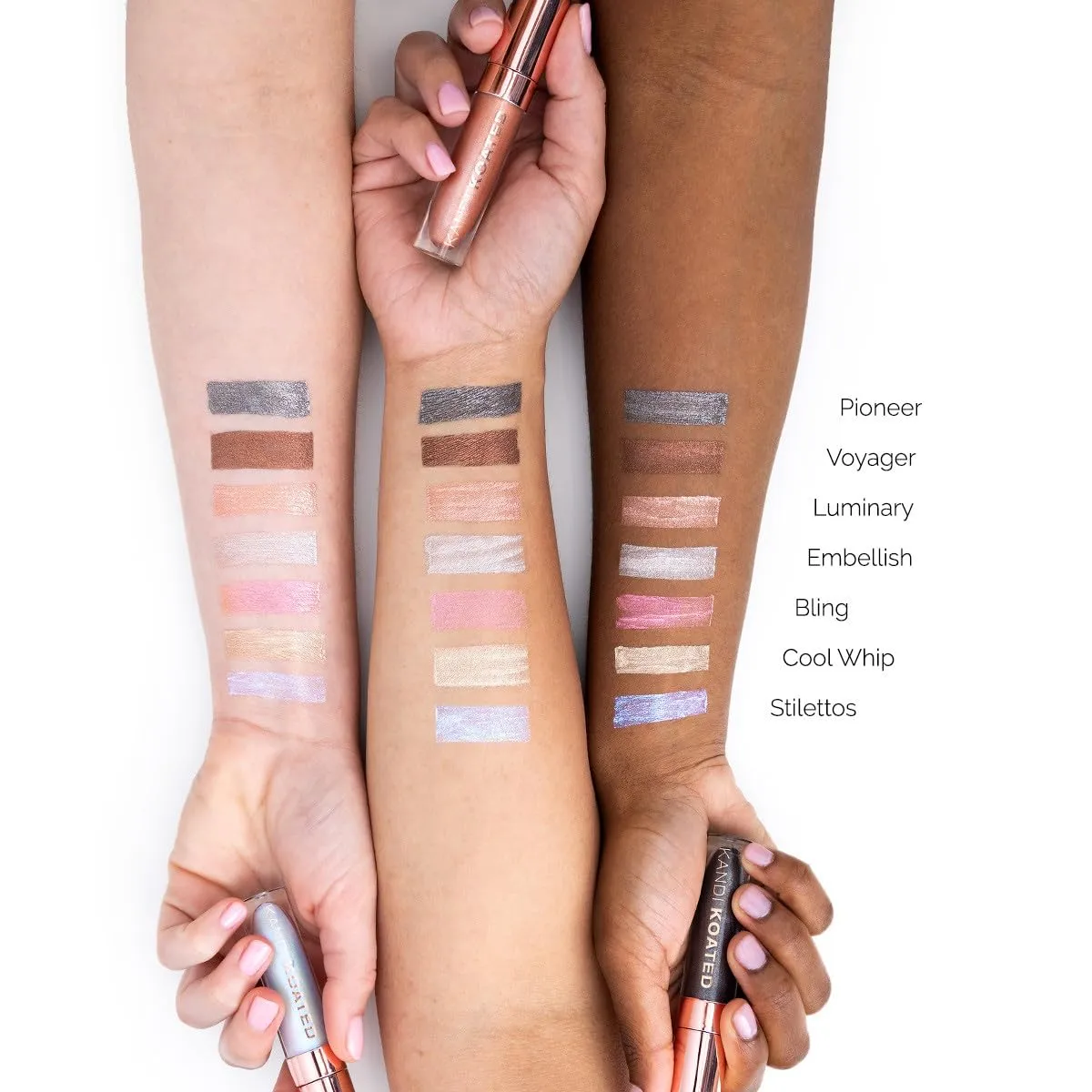 Kandi Koated Luster Liquid Metal Eyeshadow [Cool Whip] Liquid Eye Paint with Shimmery Finish | Rich Colors, Paraben-Free, Cruelty-Free Eyeshadow | Beauty & Makeup