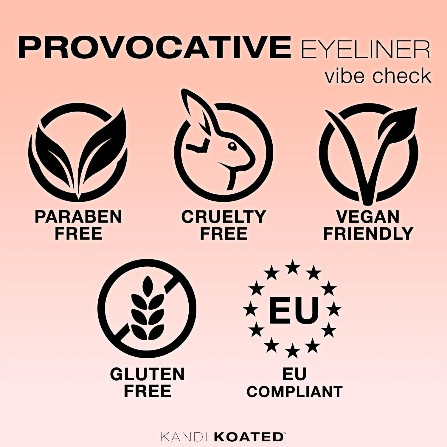 Kandi Koated Provocative [Vibe Check] Liquid Eyeliner | Bold Colors Liquid Liner, Paraben-Free, Cruelty-Free, Long-lasting | Beauty & Makeup