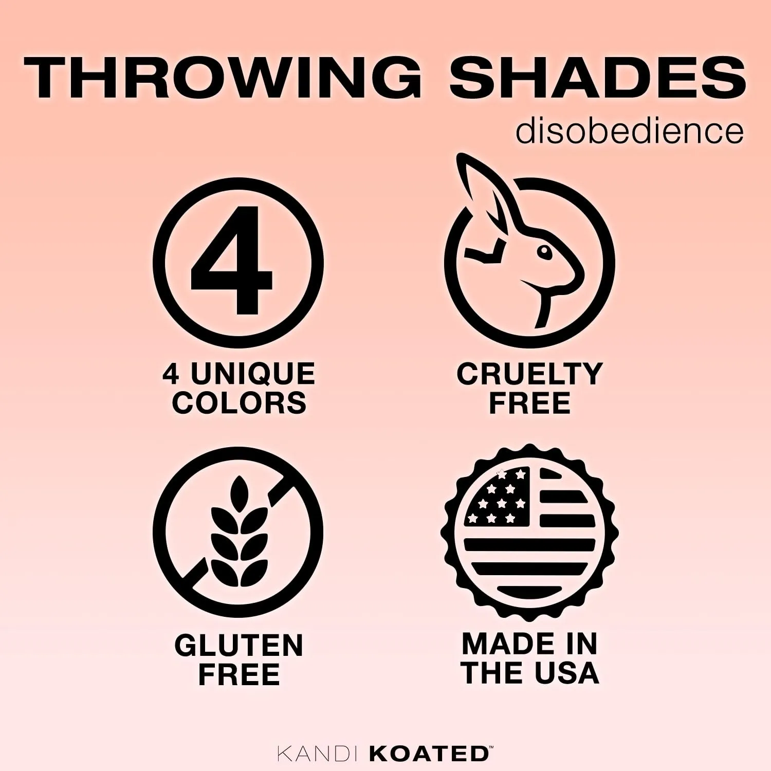 Kandi Koated Throwing Shades Eyeshadow Quads [Disobedience] Mini Eye Shadow Palette Kandi Burruss | Richly Pigmented, Paraben-Free, Cruelty-Free Pigments | Beauty & Makeup