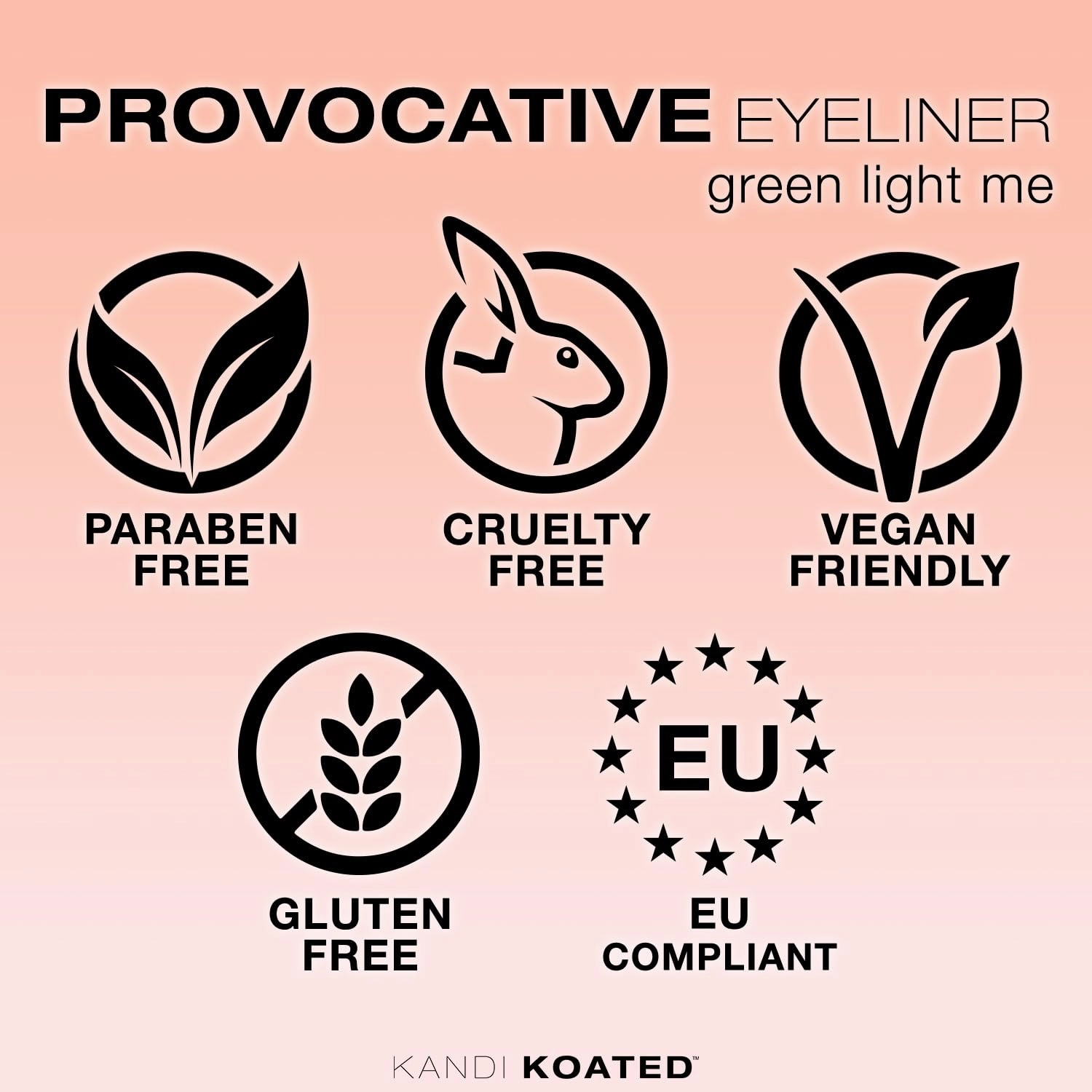 Kandi Koated Provocative [Green Light Me] Liquid Eyeliner | Bold Colors Liquid Liner, Paraben-Free, Cruelty-Free, Long-lasting | Beauty & Makeup