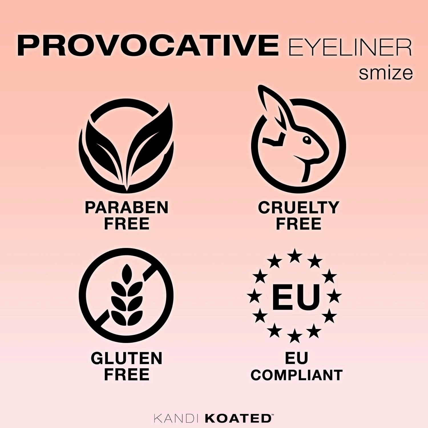 Kandi Koated Provocative [Smize] Liquid Eyeliner | Bold Colors Liquid Liner, Paraben-Free, Cruelty-Free, Long-lasting | Beauty & Makeup