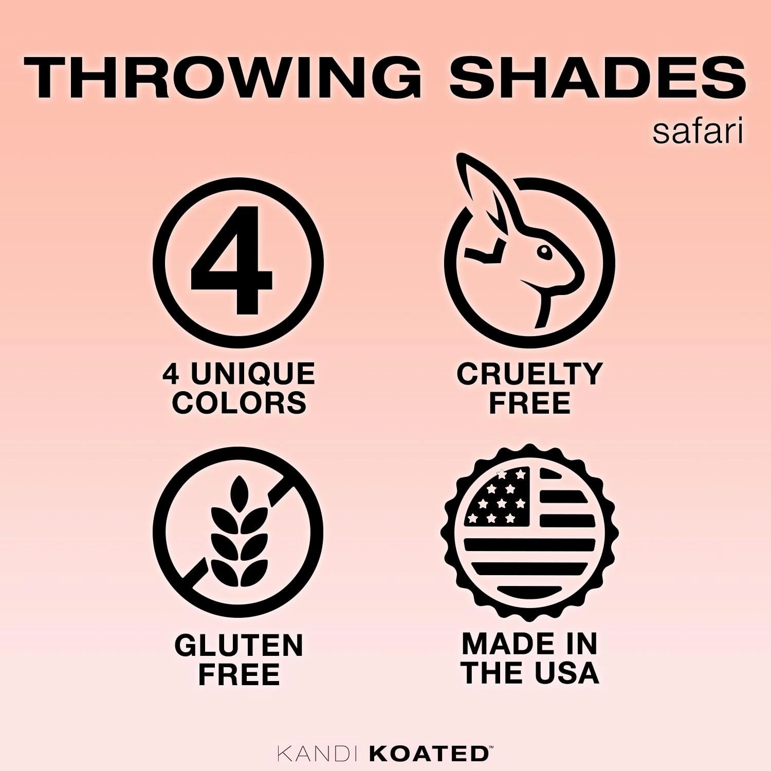 Kandi Koated Throwing Shades Eyeshadow Quads [Safari] Mini Eye Shadow Palette Kandi Burruss | Richly Pigmented, Paraben-Free, Cruelty-Free Pigments | Beauty & Makeup