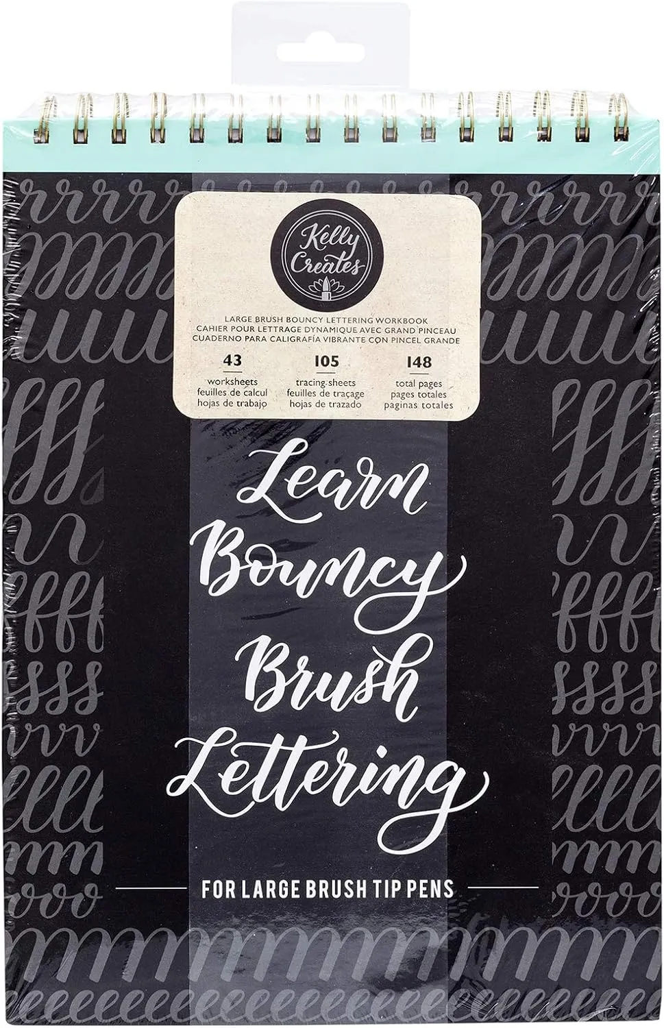 Kelly Creates Bouncy Lettering Workbook- Learn How to Letter