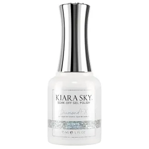 KIARA SKY Gel Polish DiamondFX Reflective Glitter Soak Off with Sparkle Diamond dust effect 0.5 fl oz, 5 Cents (blue gray)