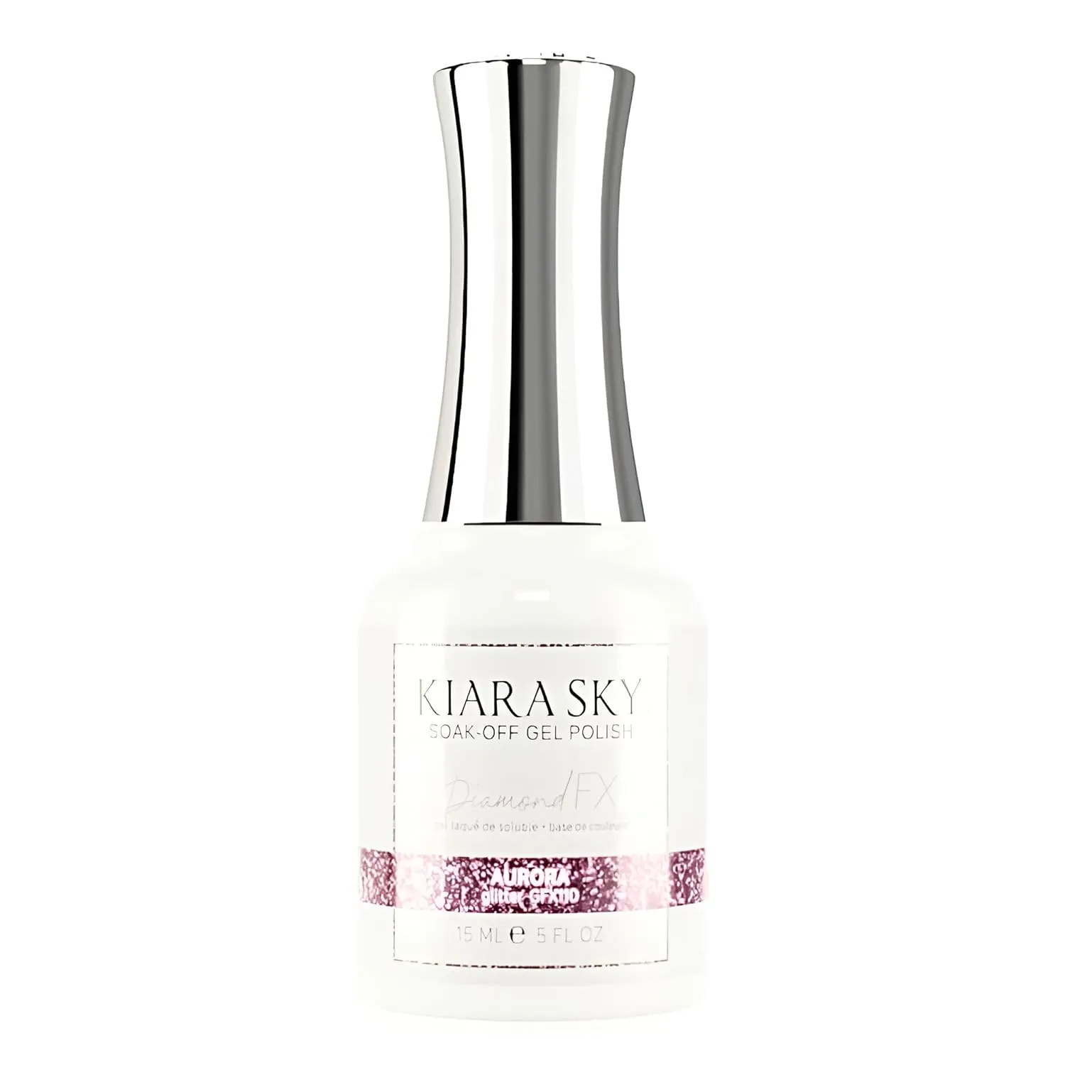 KIARA SKY Gel Polish DiamondFX Reflective Glitter Soak Off with Sparkle Diamond dust effect 0.5 fl oz, Aurora (purple)