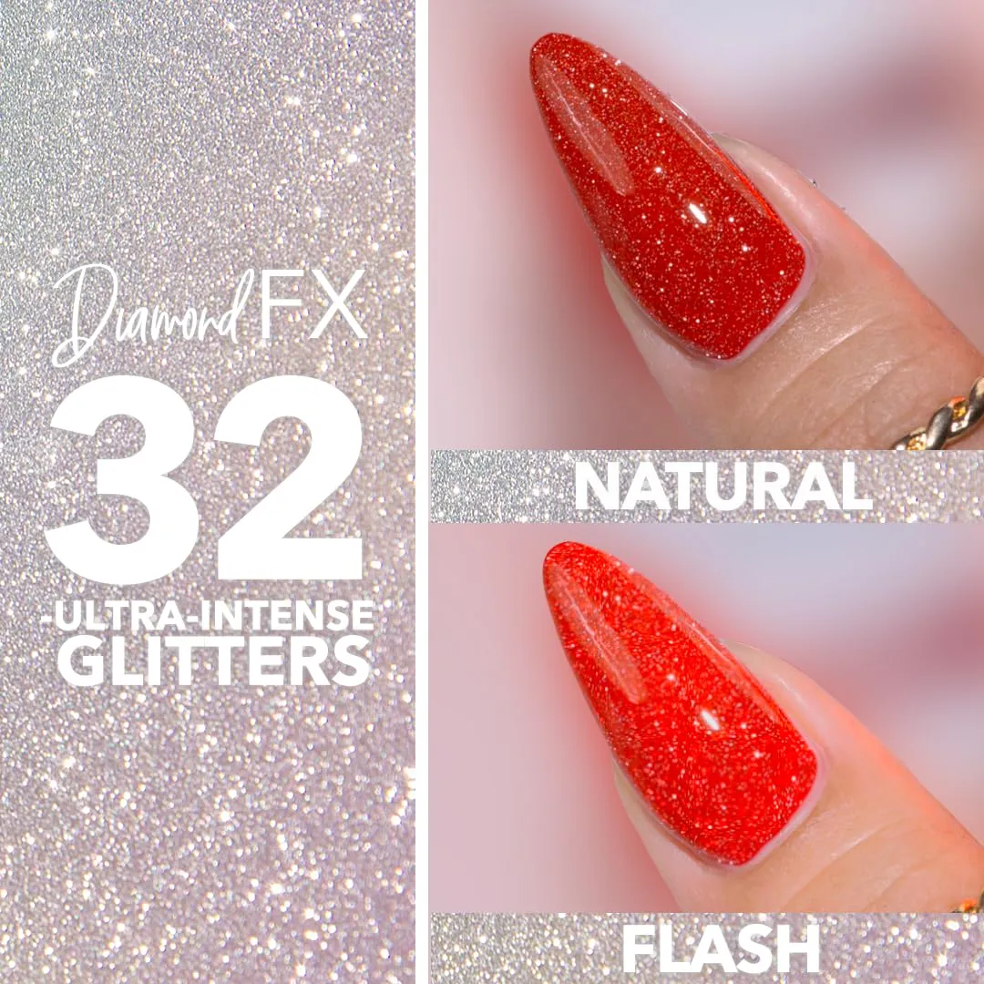 KIARA SKY Gel Polish DiamondFX Reflective Glitter Soak Off with Sparkle Diamond dust effect 0.5 fl oz, Beets It (purple)