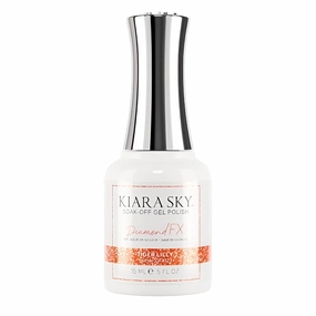 KIARA SKY Gel Polish DiamondFX Reflective Glitter Soak Off with Sparkle Diamond dust effect 0.5 fl oz, Tiger Lilly (orange)