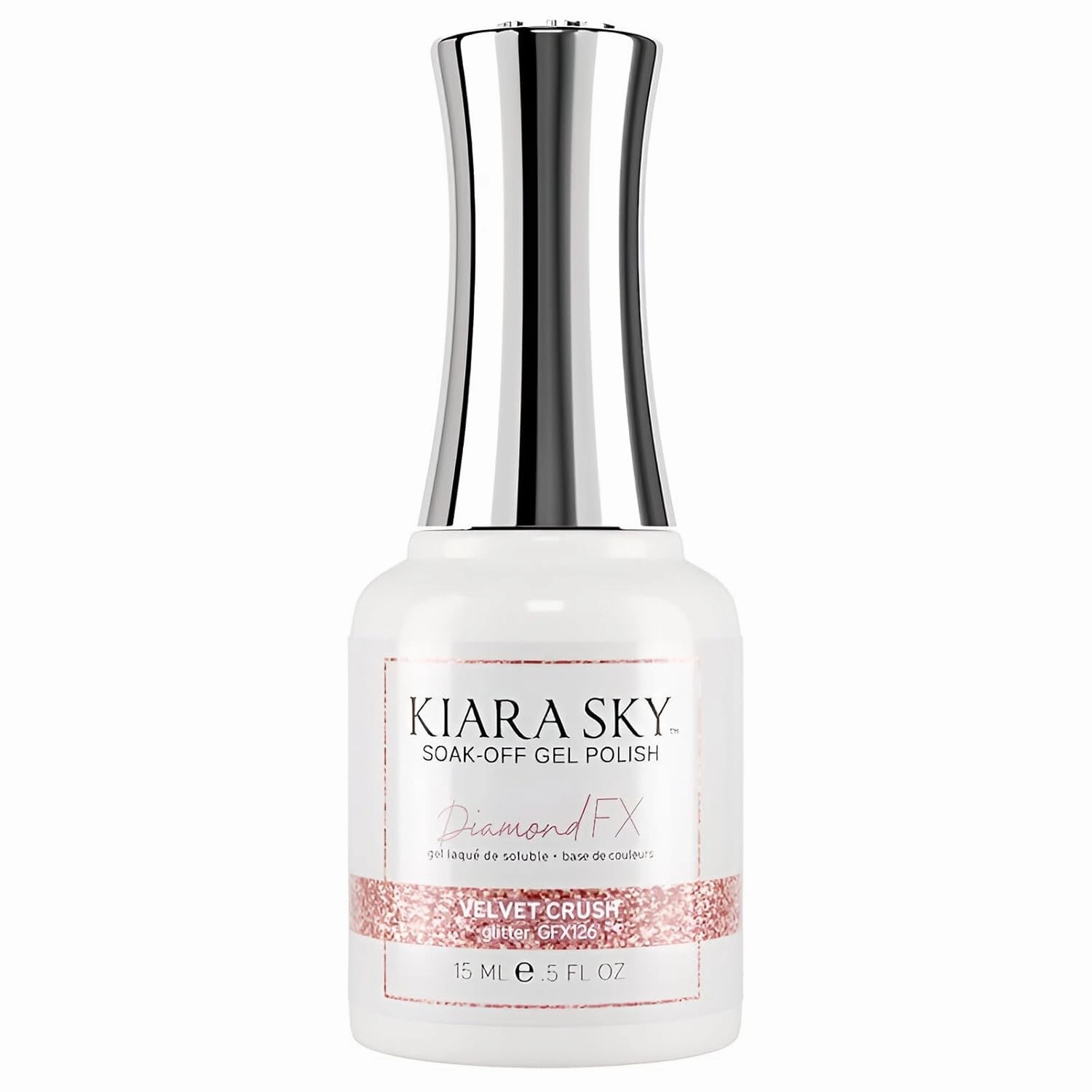 KIARA SKY Gel Polish DiamondFX Reflective Glitter Soak Off with Sparkle Diamond dust effect 0.5 fl oz, Velvet Crush (purple)