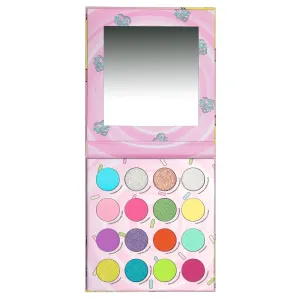 Kimchi Chic Donut Collection Eyeshadow Palette - 16 Matte, Pigment, & Glitter Shadows, Versatile for Day to Night Looks, Cruelty Free, Rainbow Sprinkles
