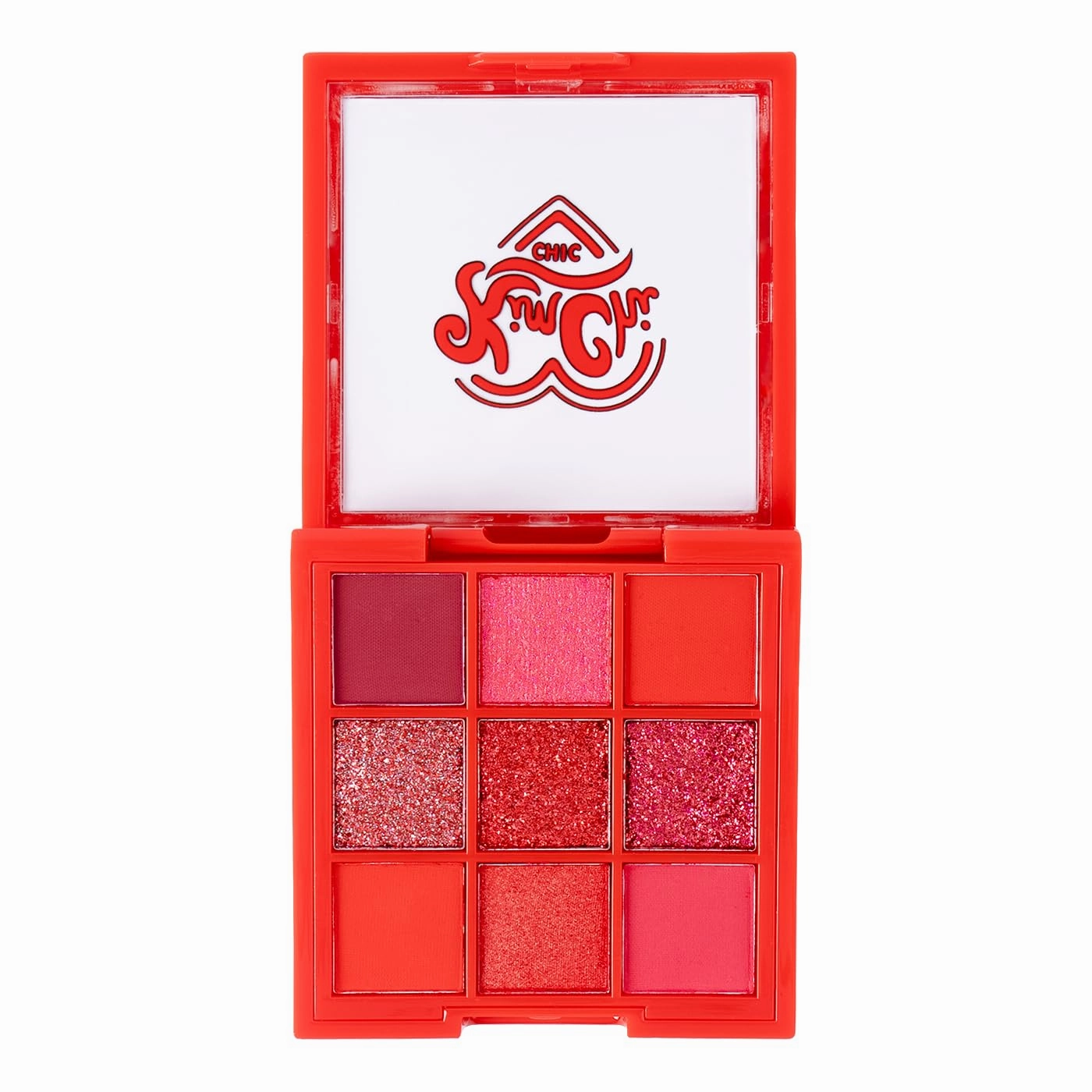 KimChi Chic Jewel Collection Eyeshadow Palette - Highly Pigmented Matte & Glitter Shades, Blendable & Long Lasting, Cruelty Free, Ruby