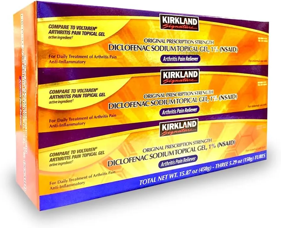 Kirkland Signature Diclofenac Sodium Topical Gel 1%, 15.87 Ounces