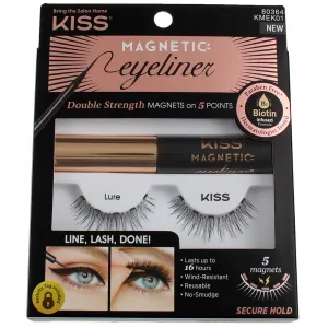 Kiss Magnetic Eyeliner And Eyelash Kit (Lure) (Pack of 3)