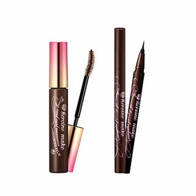 Kiss Me Long And Curl Mascara Advanced Film Brown   Smooth Liquid Eyeliner Super Keep Brown