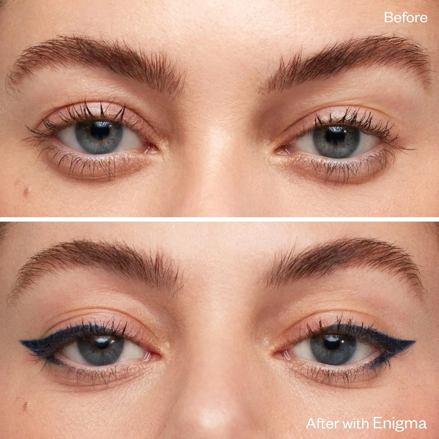 Kosas Soulgazer Gel Eyeliner (Enigma) - Waterproof, Smudge-Proof Pen with Hyaluronic Acid - Retractable Eyeliner Pencil with Sharpener & Smudger, Long-Lasting - Blackened Blue Satin
