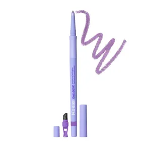 Kosas Soulgazer Gel Eyeliner (Mesmerize) - Waterproof, Smudge-Proof Pen with Hyaluronic Acid - Retractable Eyeliner Pencil with Sharpener & Smudger, Long-Lasting - Soft Lilac Matte