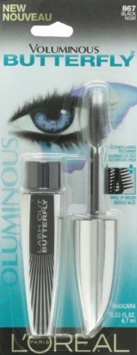 L'Oreal Paris Voluminous Butterfly Mascara, Washable, Black, 0.22 Fl. Oz., 1 Count